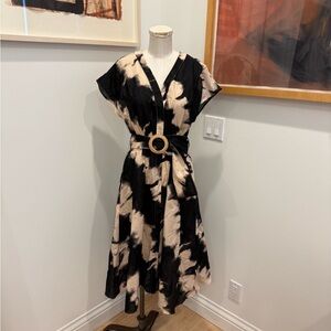 LACE tie dye dress with belt